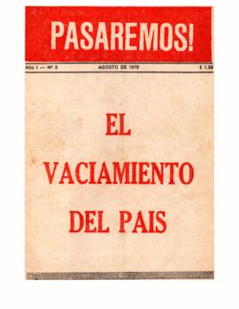 Publicación Pasaremos! N°5: "El vaciamiento del país" 1970