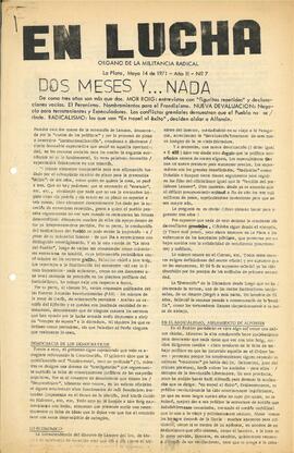 Publicación en Lucha N° 7: "Dos meses y... nada" 1971