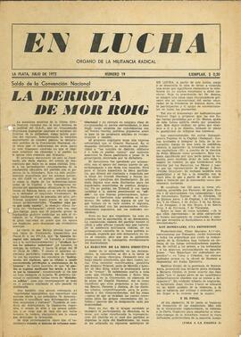 Publicación En Lucha N° 19: "La derrota de Mor Roig" 1972