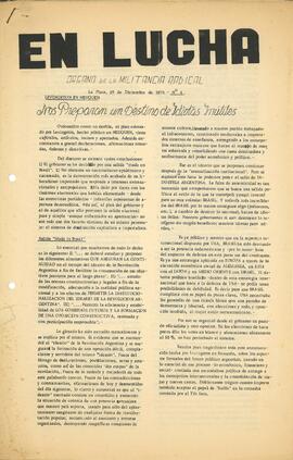 Publicación En Lucha N° 4: "Nos preparan un destino de idiótas inútiles" 1970