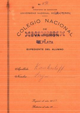 Legajo de SK del Colegio Nacional 1952