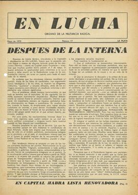 Publicación En Lucha N° 17: "Después de la interna" 1972