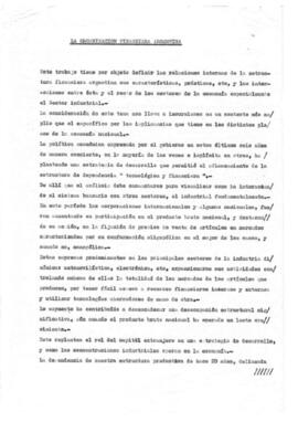 La organización financiera argentina