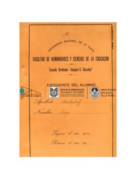 Legajo de SK de la Escuela Graduada Joaquín V. Gonzalez 1946