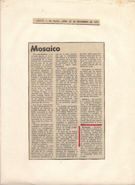 "Mosaico", Gaceta, La Plata 1971